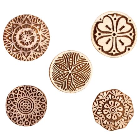 Set of 5 Piece New Mix Wooden Printing Block